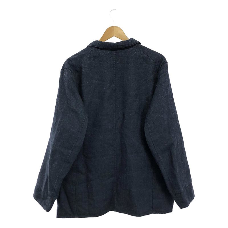 AUBERGE / オーベルジュ PROF ドロゲ インディゴ染め ヘリンボーン サックコート ジャケット