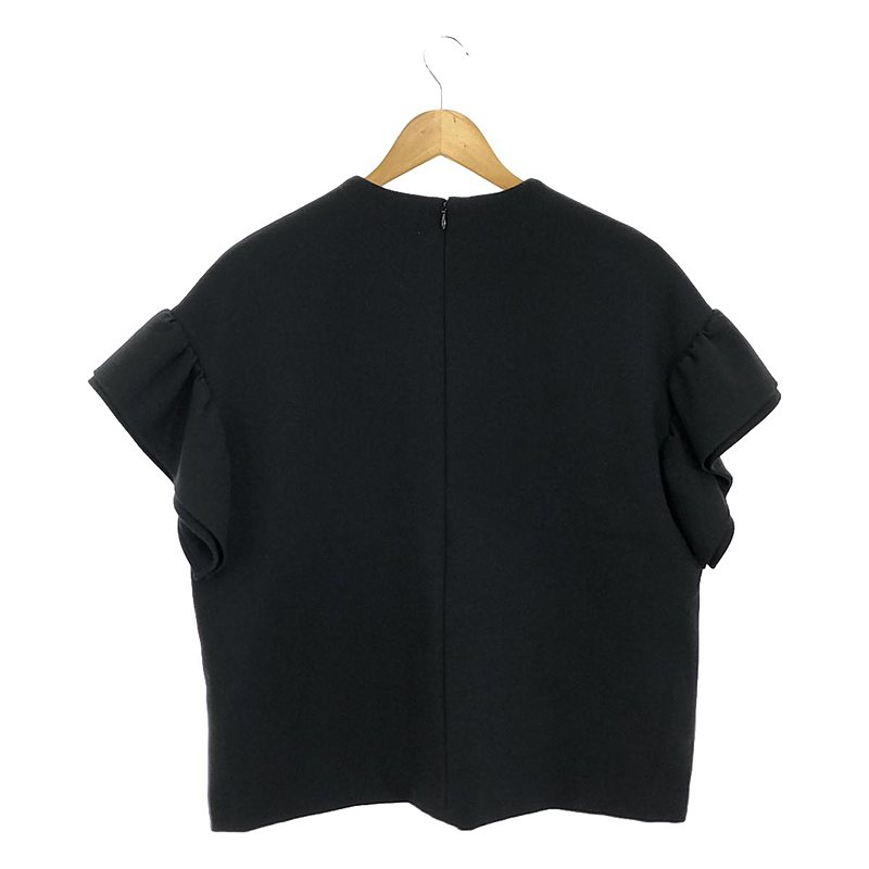 YOKO CHAN / ヨーコチャン パール装飾 ギャザースリーブ 半袖ブラウス