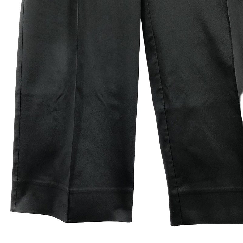 yori / ヨリ センタープレス ウエストゴム サテン ワイド イージーパンツ