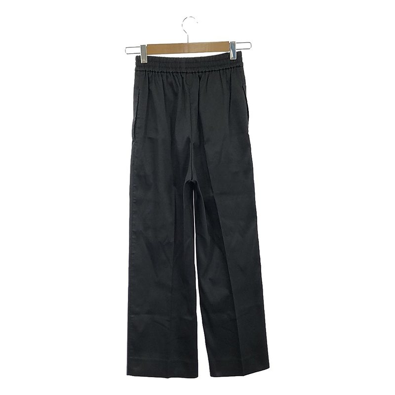 yori / ヨリ センタープレス ウエストゴム サテン ワイド イージーパンツ