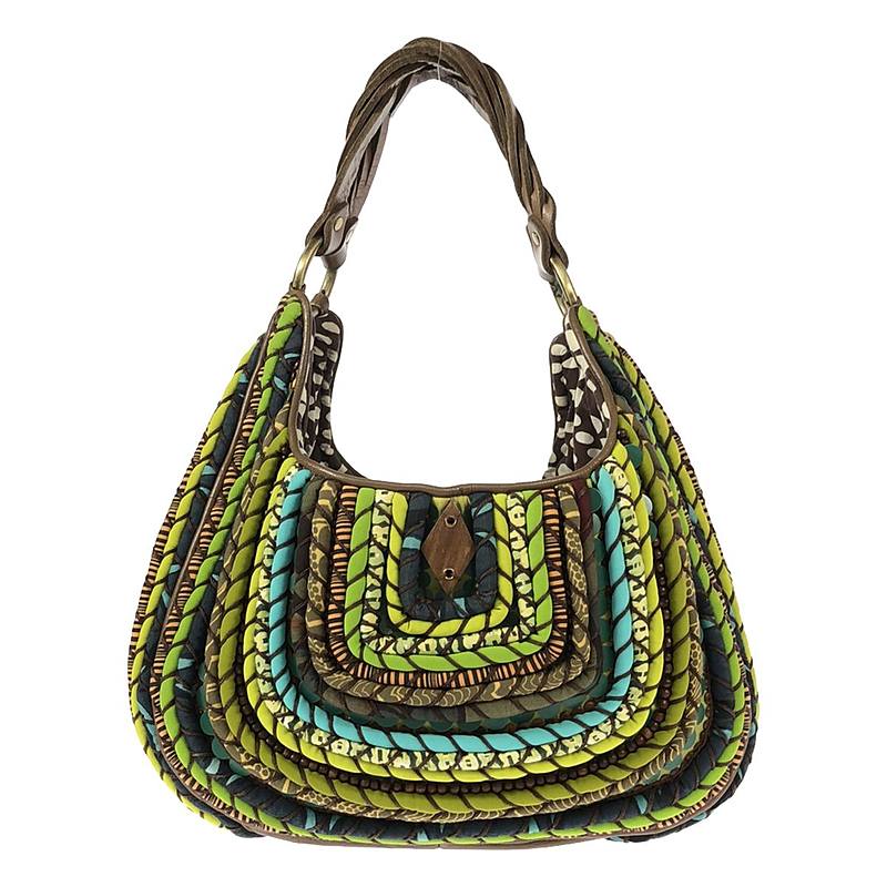 JAMIN PUECH / ジャマンピエッシュ WANDA パイピング ウッビーズ装飾 ハーフショルダーバッグ