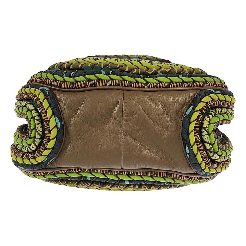 JAMIN PUECH / ジャマンピエッシュ WANDA パイピング ウッビーズ装飾 ハーフショルダーバッグ