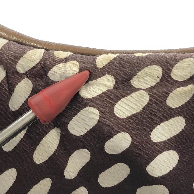 JAMIN PUECH / ジャマンピエッシュ WANDA パイピング ウッビーズ装飾 ハーフショルダーバッグ