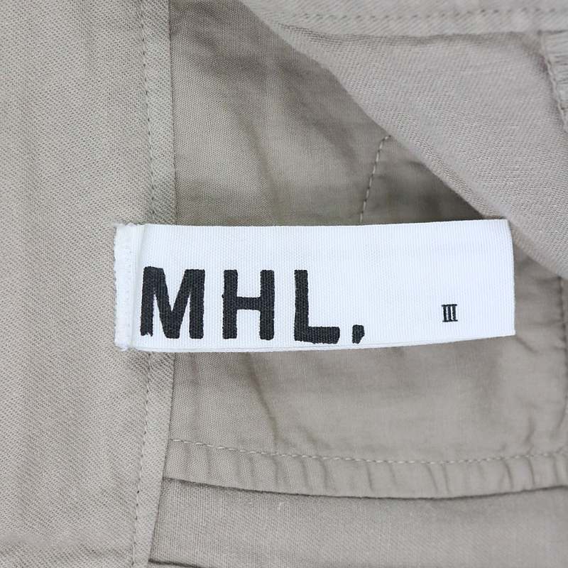 【新品タグ付】MHL.　マーガレットハウエル　シンチバック　スカート　綿　麻 MHL. MARGARET HOWELL MHL / マーガレットハウエルエムエイチ