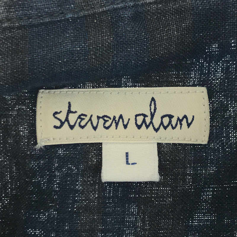 steven alan / スティーブンアラン リネン チェック ショートスリーブ シャツ