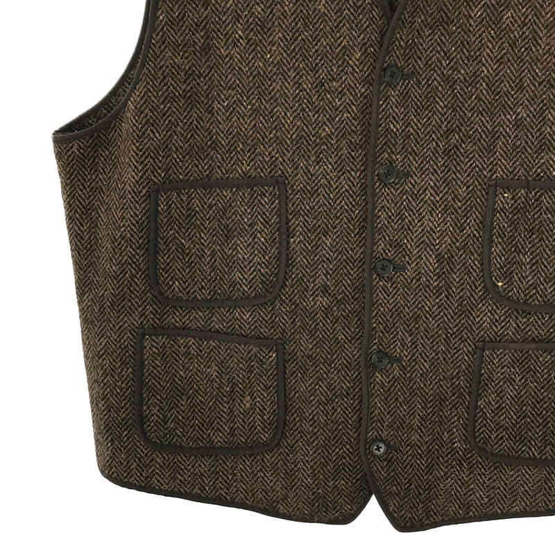 RRL / ダブルアールエル × HARRIS TWEED ハリスツイード WOOL VEST ヘリンボーン 針シンチ ツイード  ベスト