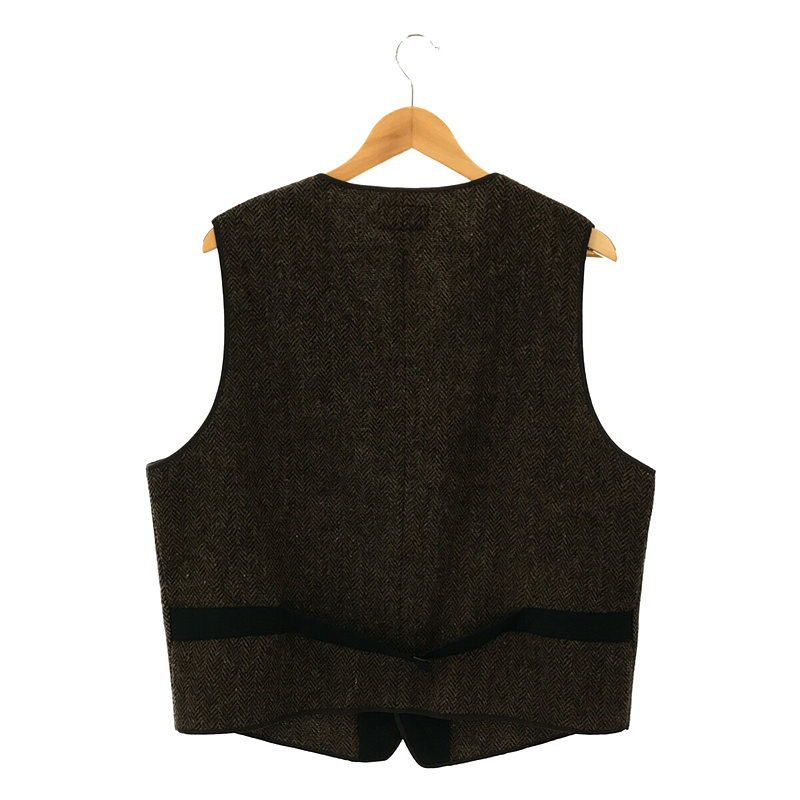 RRL / ダブルアールエル × HARRIS TWEED ハリスツイード WOOL VEST ヘリンボーン 針シンチ ツイード  ベスト