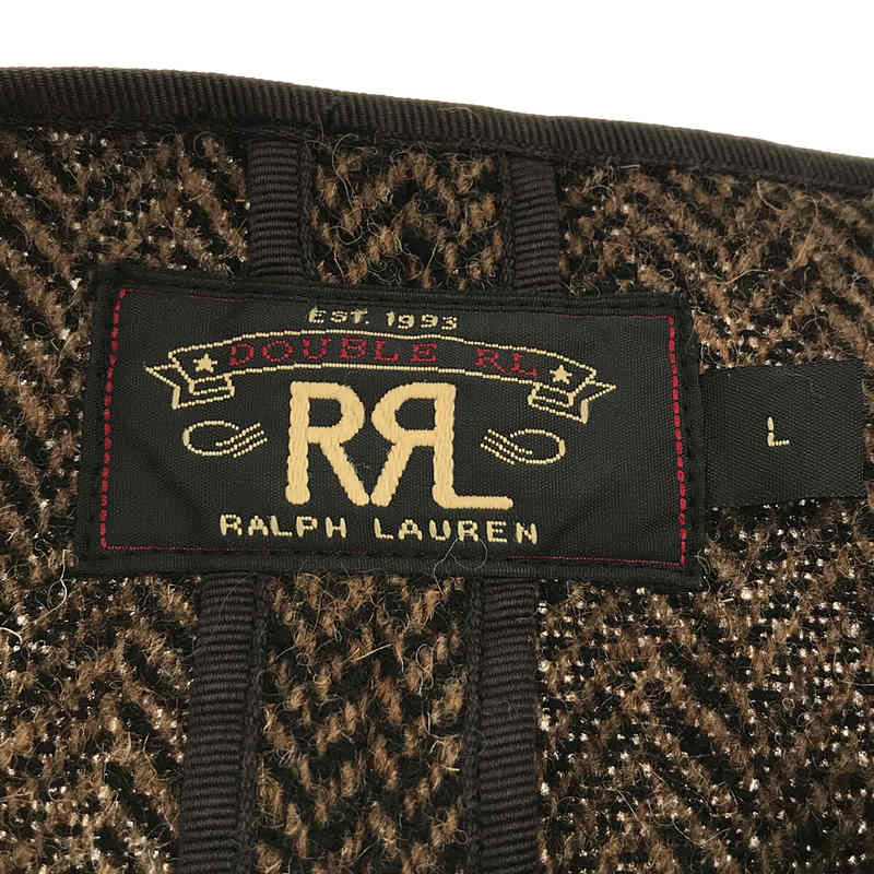 RRL / ダブルアールエル × HARRIS TWEED ハリスツイード WOOL VEST ヘリンボーン 針シンチ ツイード  ベスト