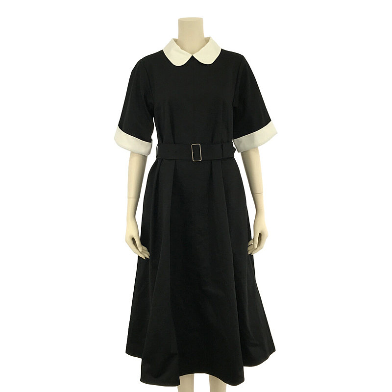 THE DRESS #35 round collar bicolor one piece ラウンドカラーバイカラーワンピースfoufou / フーフー