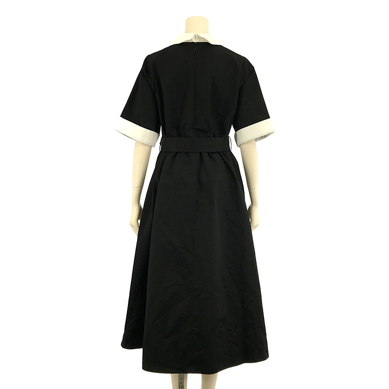 foufou / フーフー THE DRESS #35 round collar bicolor one piece ラウンドカラーバイカラーワンピース