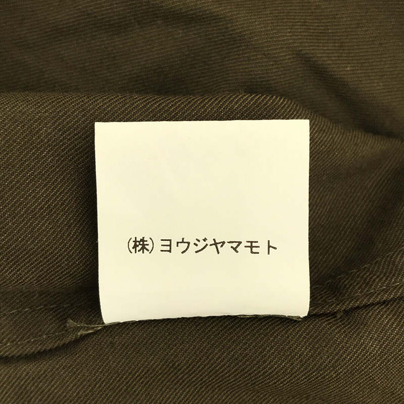 Y's / ワイズ ヨウジヤマモト ラウンドカット コットン 裾ポケット ロング丈 デザイン シャツ サンプルタグ