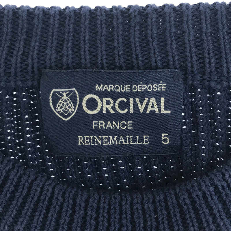 ORCIVAL / オーチバル クルーネック コットン プルオーバー ニット