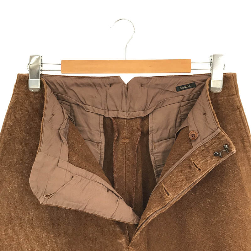 COMOLI / コモリ ヘンプダックバックストラップパンツ