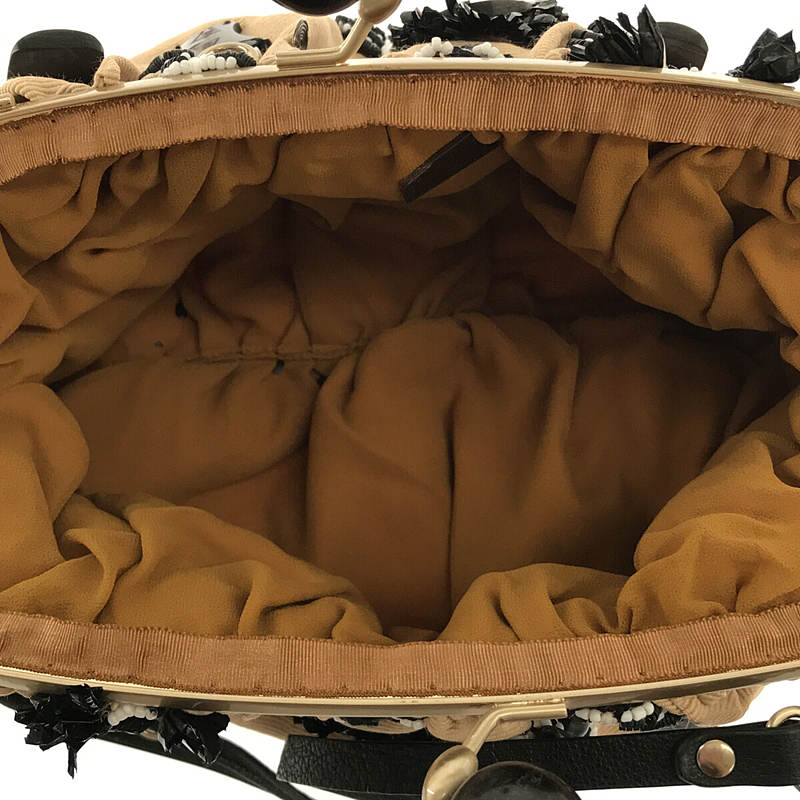 JAMIN PUECH / ジャマンピエッシュ スパンコール装飾 がま口ハンドバッグ