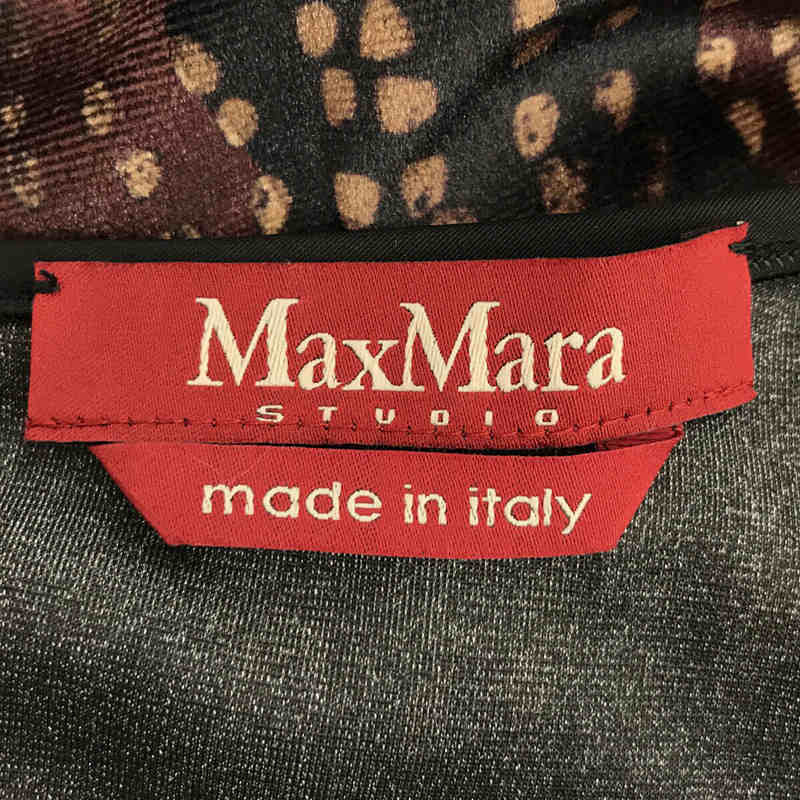 MAX MARA STUDIO / マックスマーラ ステュディオ 総柄 バックジップ ロング ワンピース