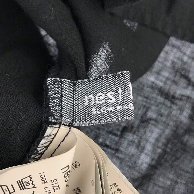 nest robe / ネストローブ ギャザー リネンフロントシャーリングプルオーバーブラウス