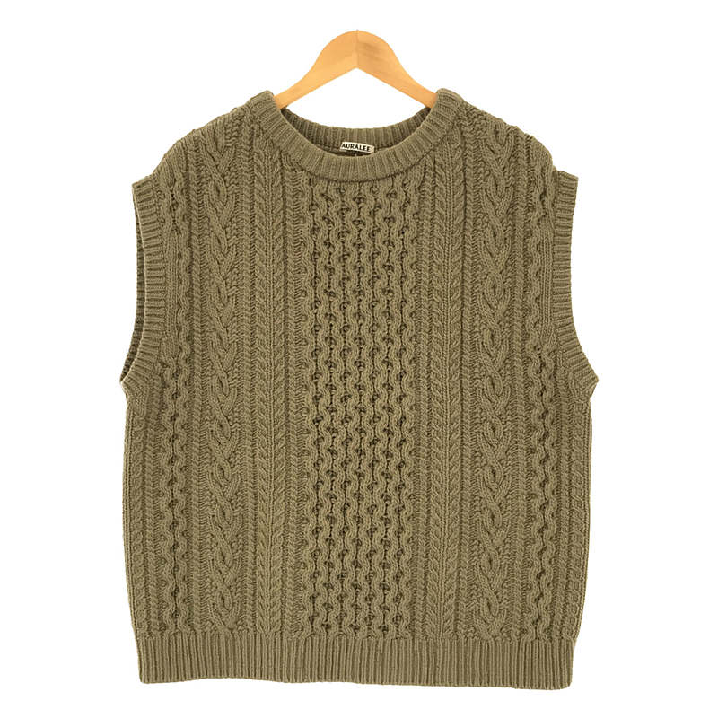 FRENCH MERINO ARAN KNIT VEST アランニットベスト