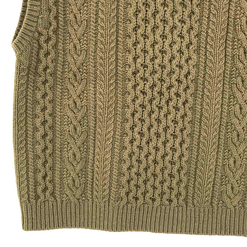 AURALEE / オーラリー FRENCH MERINO ARAN KNIT VEST アランニットベスト