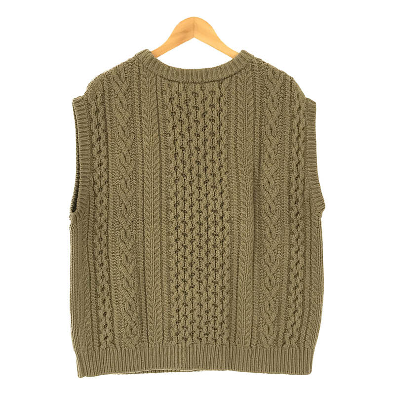 AURALEE / オーラリー FRENCH MERINO ARAN KNIT VEST アランニットベスト