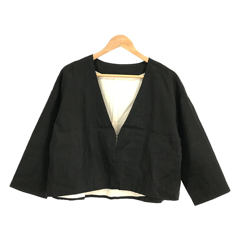 YOSOYUKI JACKET リネン ノーカラー ジャケット