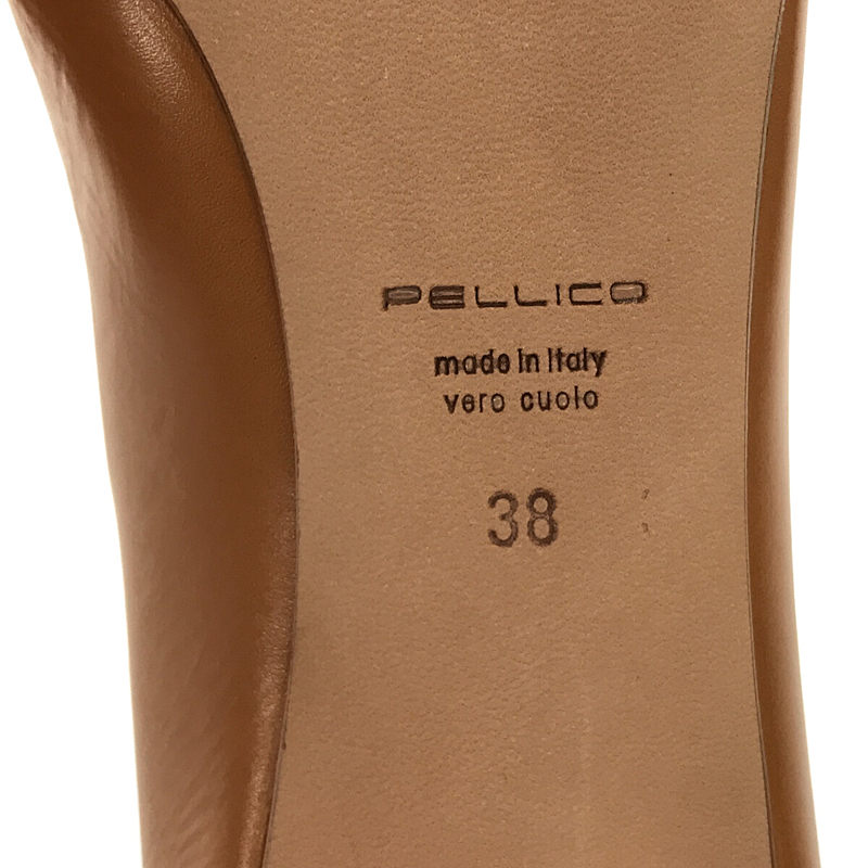 PELLICO / ペリーコ 2159 TAXI 65SCC アーモンドトゥ レザー ヒール パンプス 保存袋・箱有