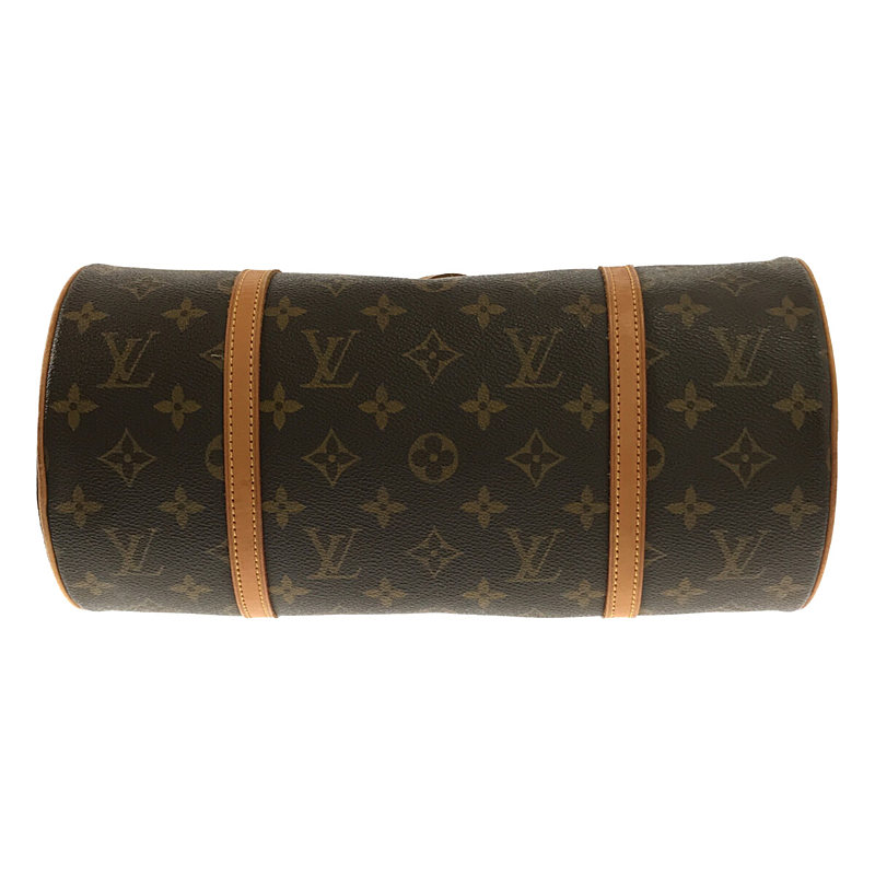 Louis Vuitton / ルイヴィトン M51385 フランス製 パピヨン モノグラム ボストン 筒型 ハンド バッグ ポーチ セット シリアル有  保存袋付き