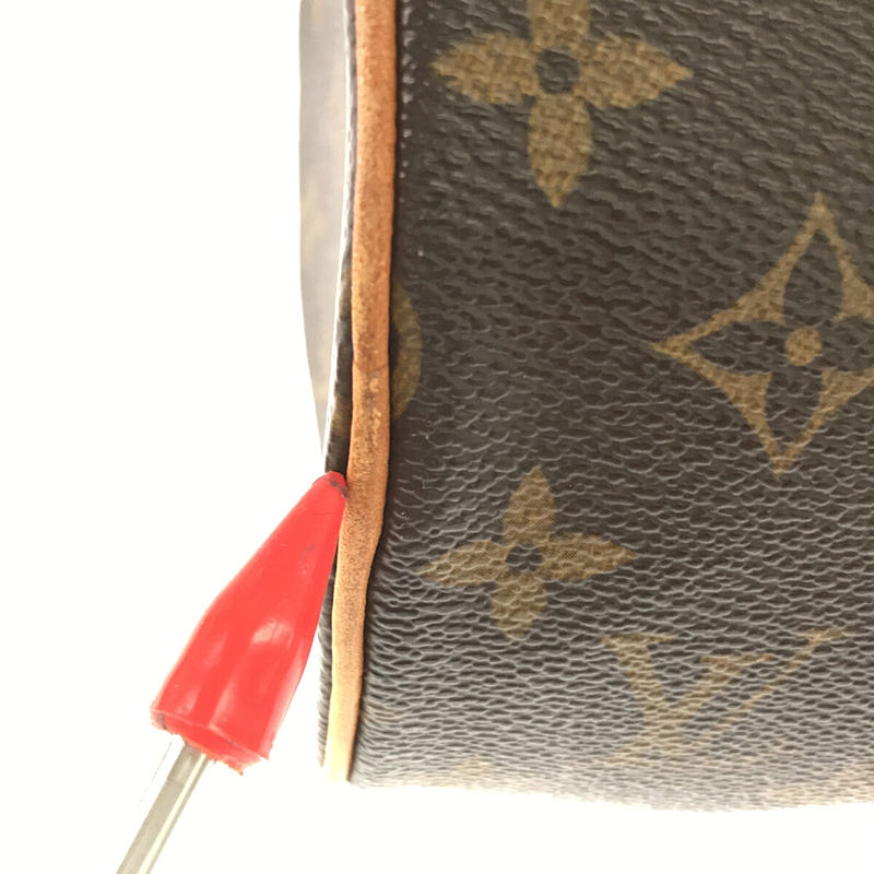 Louis Vuitton / ルイヴィトン M51385 フランス製 パピヨン モノグラム ボストン 筒型 ハンド バッグ ポーチ セット シリアル有  保存袋付き