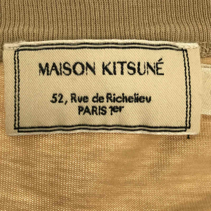 MAISON KITSUNE / メゾンキツネ GREY FOX HEAD PATCH CLASSIC TEE-SHIRT ワンポイント刺繡ロゴ クルーネック コットン Tシャツ カットソー