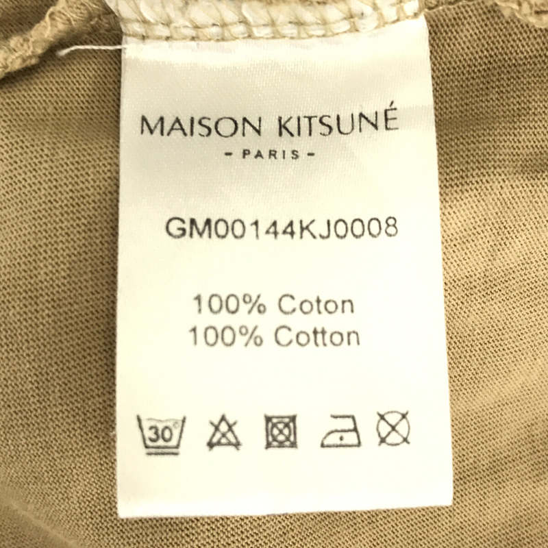 MAISON KITSUNE / メゾンキツネ GREY FOX HEAD PATCH CLASSIC TEE-SHIRT ワンポイント刺繡ロゴ クルーネック コットン Tシャツ カットソー