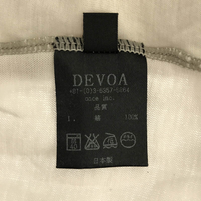 DEVOA / デヴォア Short Sleeve S/Z Twist Cotton Tシャツ W