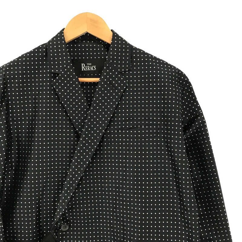 THE RERACS / ザリラクス LOOSE CHESTERFIELD COAT シルク混紡 ドット ルーズチェスターコート