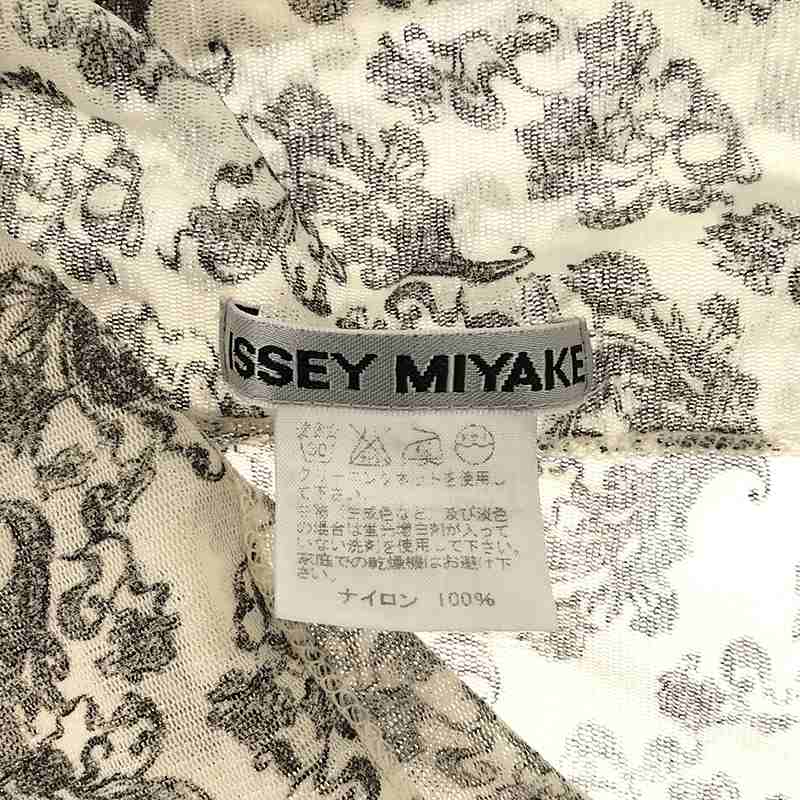 ISSEY MIYAKE / イッセイミヤケ シースルー メッシュ 総柄 スカート