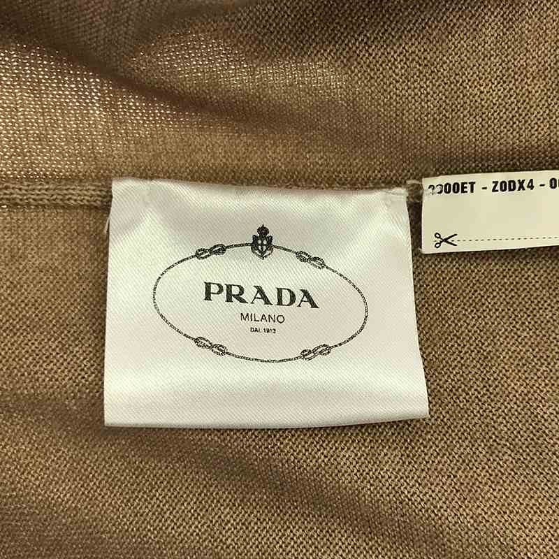 PRADA / プラダ ハイゲージ ストライプパッチ クルーネックニット