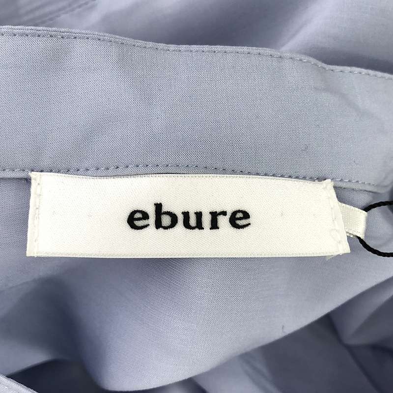 ebure / エブール レーヨン ドローストリング ギャザー キーネック ワンピース