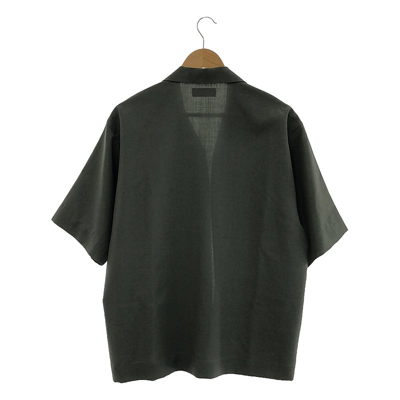 marka / マーカ BUTTONLESS SHIRT WOOL MOHAIR TROPICAL ウール モヘア トロピカル ボタンレス 半袖シャツ