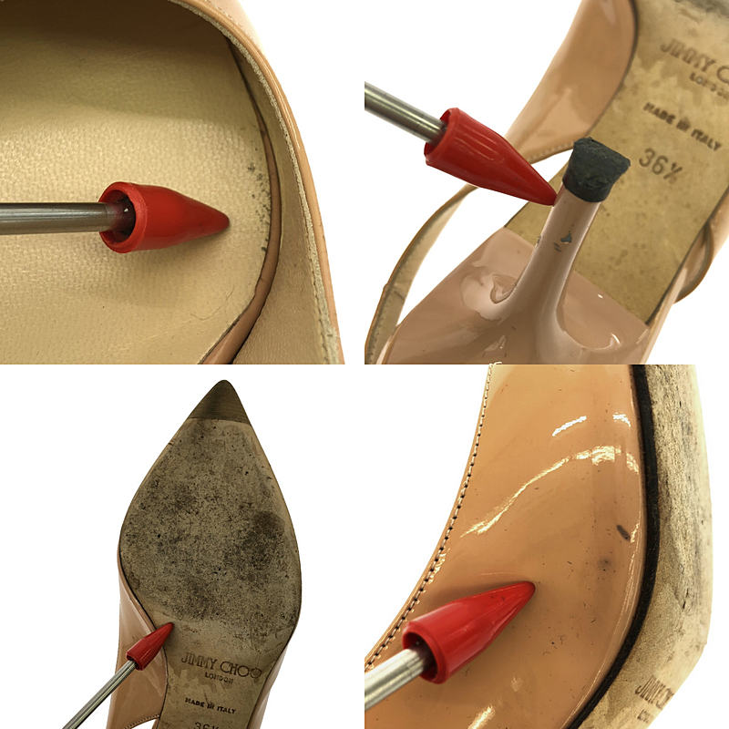 JIMMY CHOO / ジミーチュウ エナメル リボン ヒール パンプス