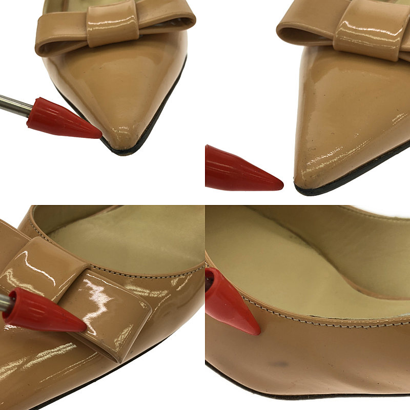 JIMMY CHOO / ジミーチュウ エナメル リボン ヒール パンプス