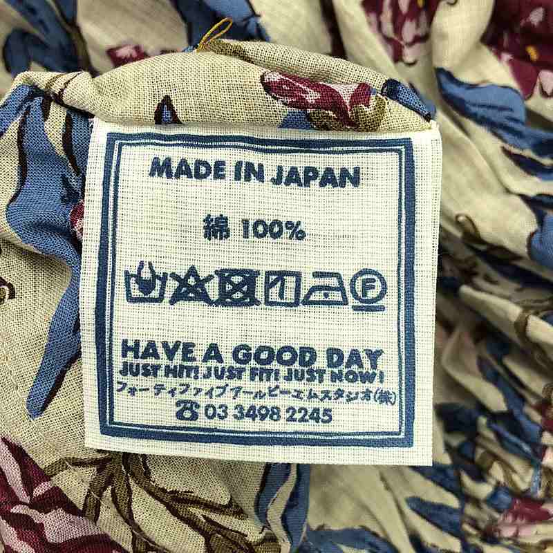 45r / フォーティファイブアール 度甘平ホウセンカプリントのイージースカート