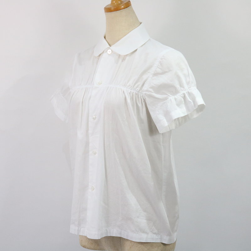 COMME des GARCONS GIRL / コムデギャルソンガール シャーリングデザイン丸襟半袖シャツ