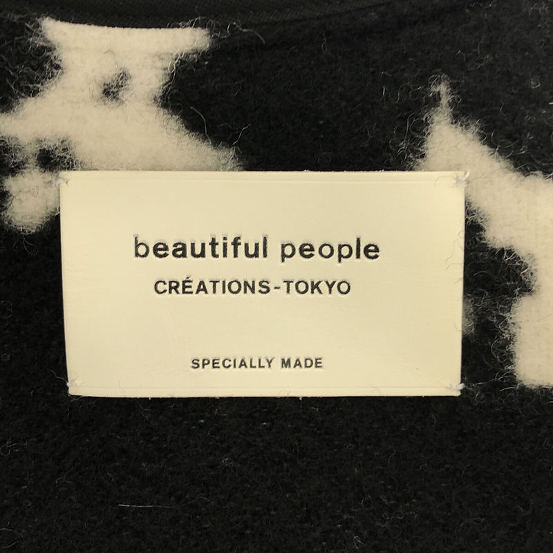 beautiful people / ビューティフルピープル 2021AW collection look model / ウール オーバーガウンコート