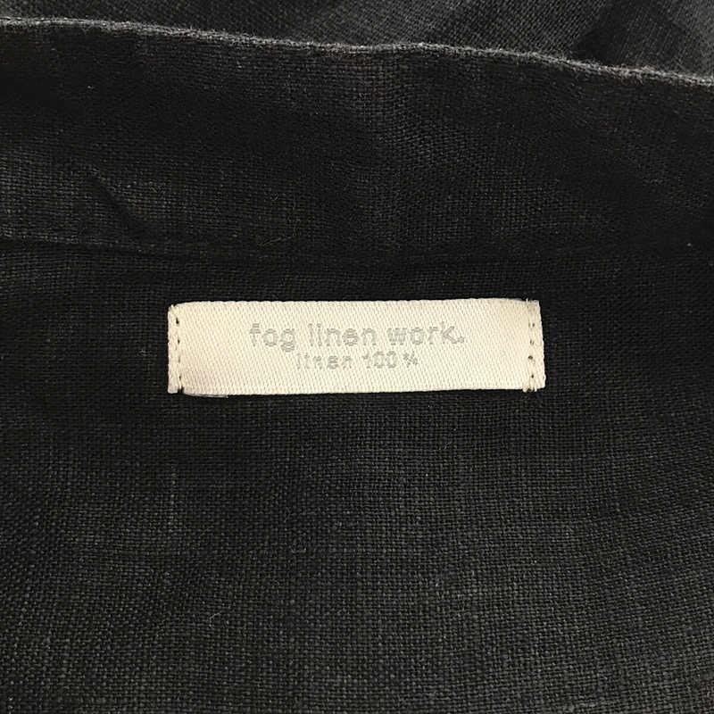 fog linen work / フォグリネンワーク リネン ピンタック バンドカラー ワンピース