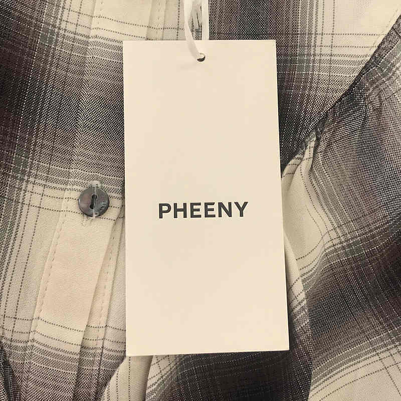 PHEENY / フィーニー Rayon ombre check frill shirt オンブレチェック フリルシャツ