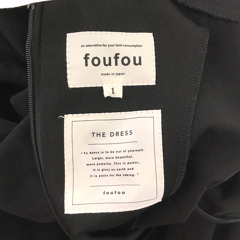 foufou / フーフー THE DRESS double cuffs bicolor one piece / ダブルカフス バイカラー ワンピース