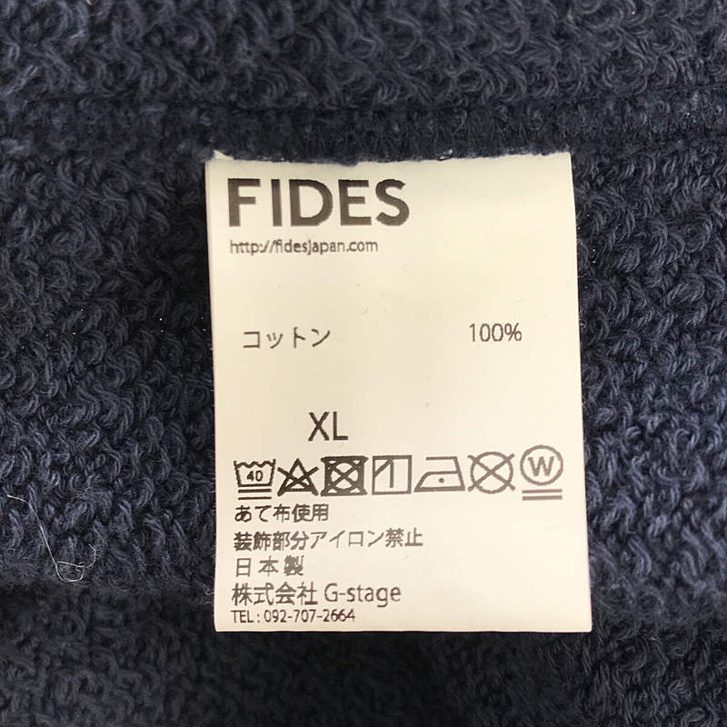 FIDES / フィデス ロゴプリント プルオーバーパーカー