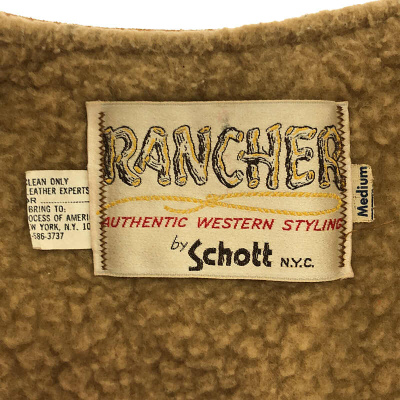 VINTAGE / ヴィンテージ古着 1980s〜 RANCHER by Schott スエードレザー ボア ベスト