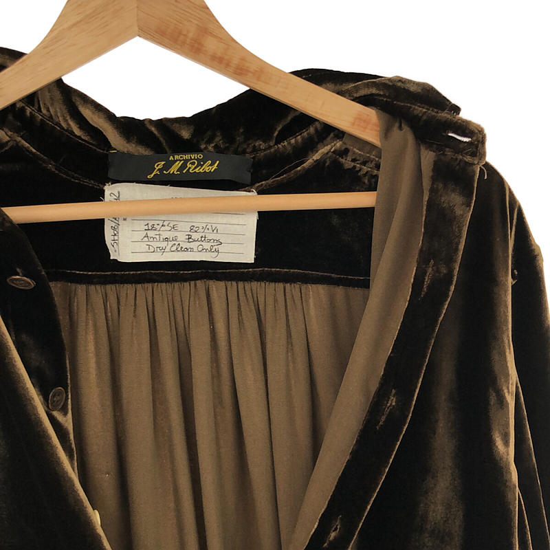 Velvet Shirt ベルベット プルオーバーシャツARCHIVIO J.M.Ribot / アルキビオジェイエムリボット