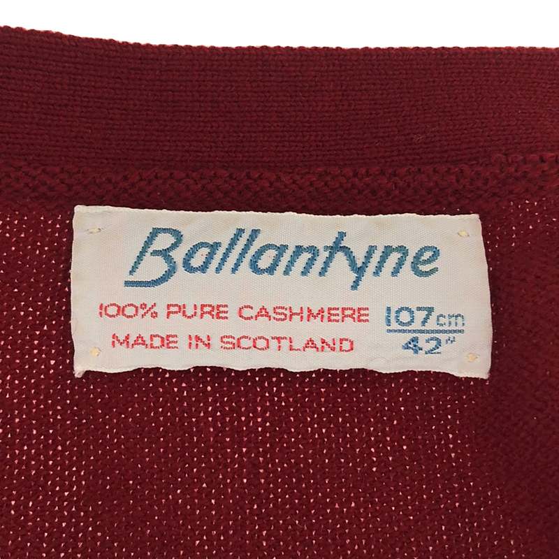 VINTAGE / ヴィンテージ古着 70s〜80s Ballantyne スコットランド製 カシミヤ Vネックカーディガン