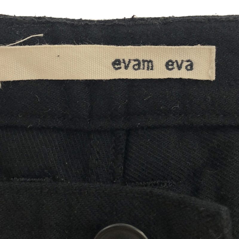 evam eva / エヴァムエヴァ cotton silk work pants ワイドパンツ