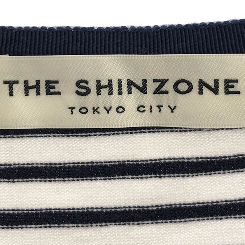 Shinzone / シンゾーン バック切替 ボーダー ロングスリーブカットソー