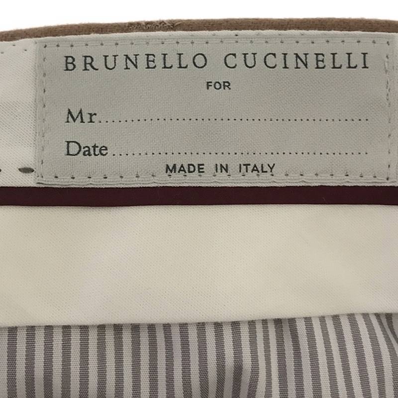 BRUNELLO CUCINELLI / ブルネロクチネリ ウール ストライプ 2タックパンツ